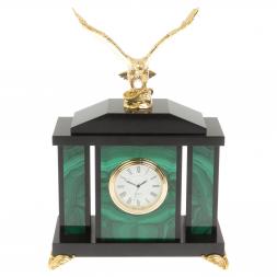 Часы &amp;quot;Орел&amp;quot; из малахита 17,5х9х24 см