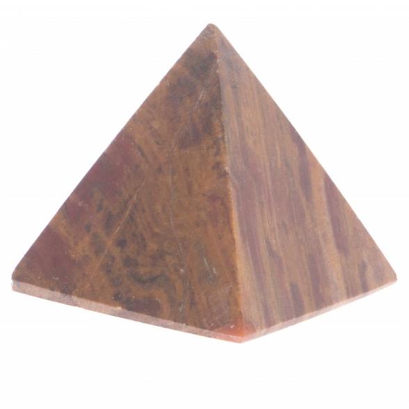Пирамида из камня оникс зелено-коричневый 3,5х3,5х3,6 см (1,25) 122076