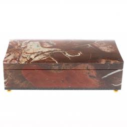 Ларец из яшмы 18х8,5х6,5 см