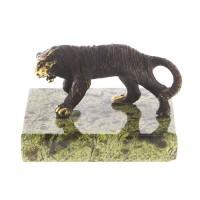 Статуэтка из бронзы фигурка &amp;quot;Крадущийся тигр&amp;quot; змеевик 122284