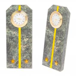 Часы &amp;quot;Погон лейтенант таможни&amp;quot; камень змеевик