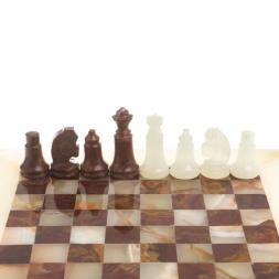 Шахматы &amp;quot;Сувенирные&amp;quot; камень оникс доска 20х20 см