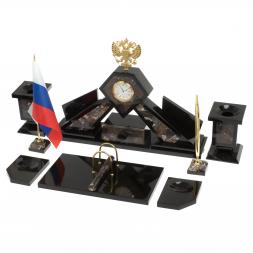 Настольный набор "Герб" из конгломерата