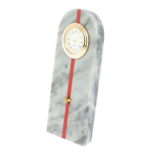 Часы &amp;quot;Погон младший лейтенант МВД&amp;quot; камень мрамор 128123