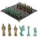 Шахматы &amp;quot;Александр Макендонский&amp;quot; фигуры бронза / патина доска 36х36 лемезит 128367