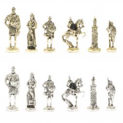 Шахматы сувенирные &amp;quot;Русь&amp;quot; доска 40х40 см камень мрамор лемезит