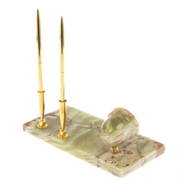 Письменный набор из оникса 20х10х20 см (4х8) 129344