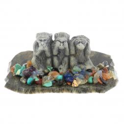 Сувенир "Не вижу. Не слышу. Не говорю" из мрамолита