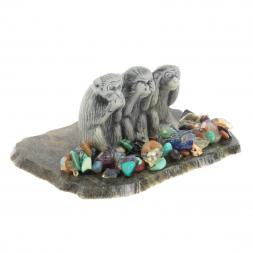 Сувенир "Не вижу. Не слышу. Не говорю" из мрамолита