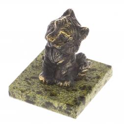 Бронзовая фигурка &amp;quot;Тигр Тигрёна&amp;quot; камень змеевик