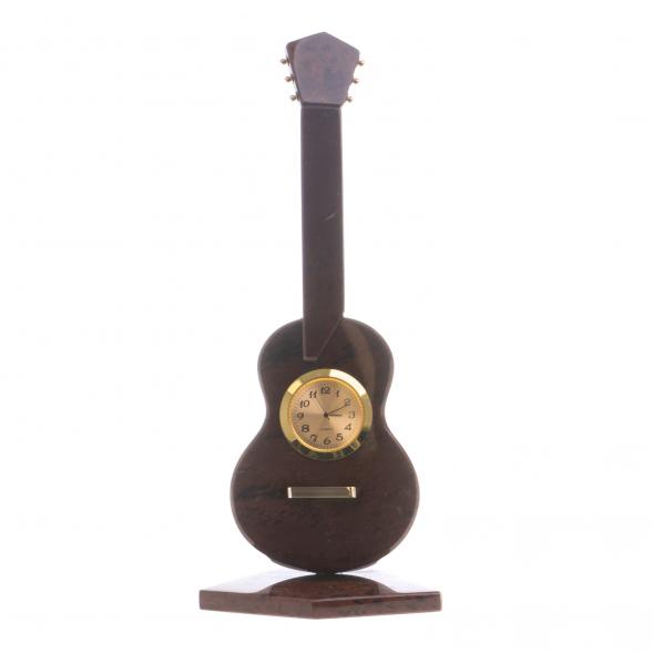 Настольные часы &amp;quot;Гитара&amp;quot; из коричневого обсидиана 124378