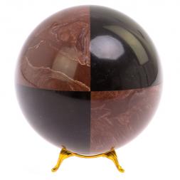 Шар из лемезита и черного змеевика 12,5 см