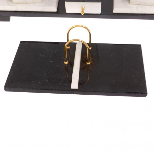 Настольный прибор с гербом РФ &amp;quot;Бюрократ&amp;quot; из мрамора 126648