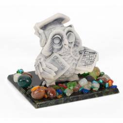 Сувенир &amp;quot;Филин бухгалтер&amp;quot; из мрамолита