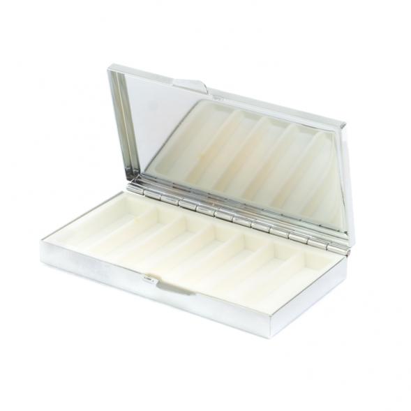 Таблетница на 7 отделений камень малахит серебристая 127343