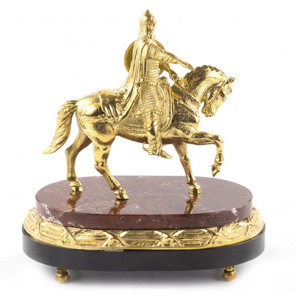 Бронзовая статуэтка &amp;quot;Юрий Долгорукий&amp;quot; на постаменте из камня 121004