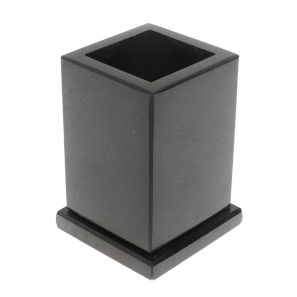 Карандашница из черного змеевика 8х8х11,5 см 129930