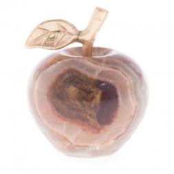 Сувенир &amp;quot;Яблоко&amp;quot; 3,2х4 см (1,25) оникс коричнево-зеленый