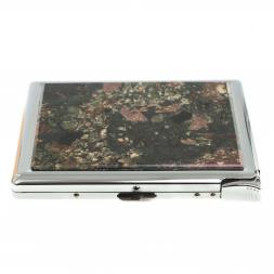 Портсигар на 10 сигарет с зажигалкой камень эвдиалит