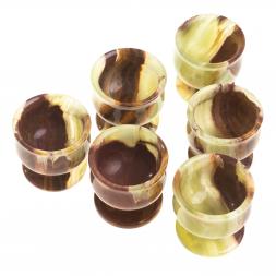 Набор рюмок из оникса 4,9х5 см 30 мл 6 шт в коробке (2х2)