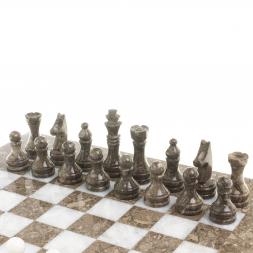 Шахматы &amp;quot;Битва&amp;quot; ракушечник, мрамор доска 38х38 см