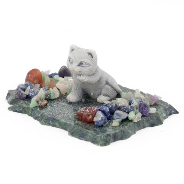 Сувенир из мрамолита &amp;quot;Котенок лижет лапу&amp;quot; 116323