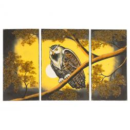 Картина модульная из камня &amp;quot;Сова&amp;quot; 30х50 см