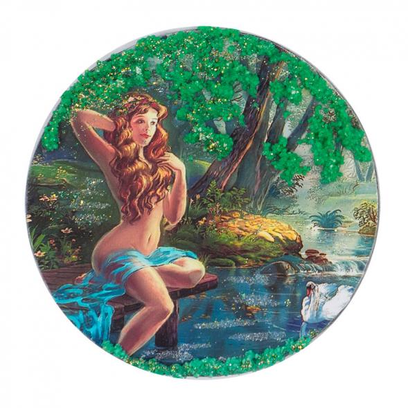 Магнит с рисунком &amp;quot;Купальщица&amp;quot; змеевик 117754