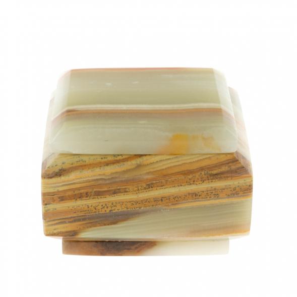 Шкатулка из оникса 7х7х6 см (3х3) 129740