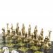 Шахматы &amp;quot;Атлас&amp;quot; доска 44х44 см змеевик фигуры металлические 122593