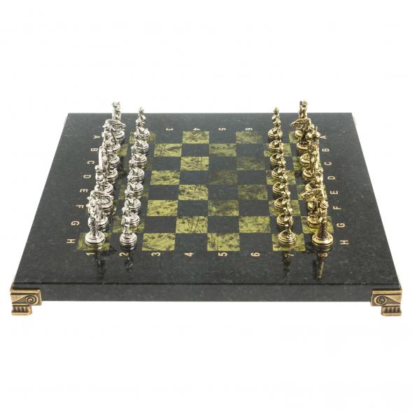 Шахматы &amp;quot;Дон Кихот&amp;quot; доска 28х28 см из камня змеевик 122688