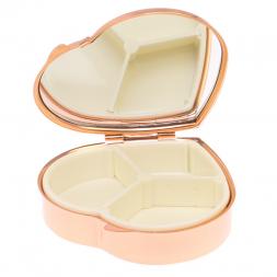 Таблетница &amp;quot;Сердце&amp;quot; на 3 отделения камень лазурит афганский цвет красное золото