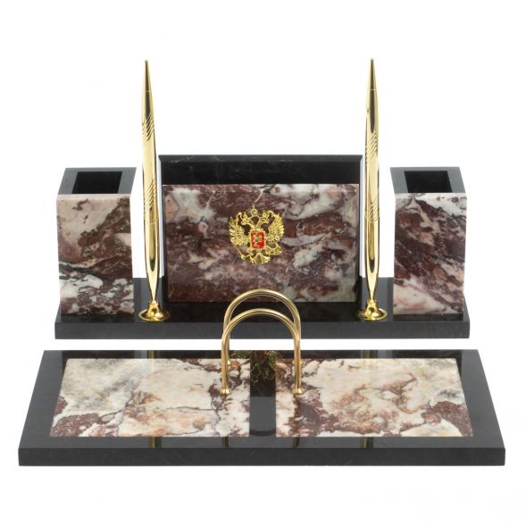 Письменный набор &amp;quot;Советник&amp;quot; с Гербом РФ из креноида 127900