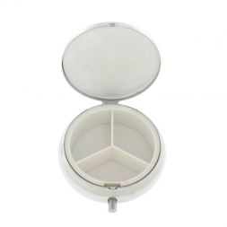 Таблетница на 3 отсека камень камень золотистый обсидиан цвет серебро