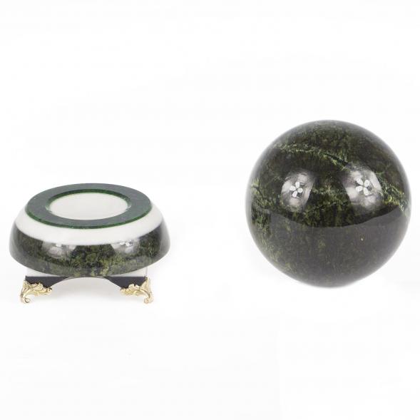 Шар из темного змеевика Антистресс 10 см 119154