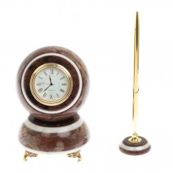 Часы шар &amp;quot;Антистресс&amp;quot; из лемезита с ручкой