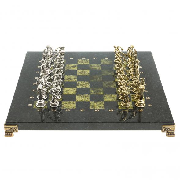 Шахматы &amp;quot;Олимпийские игры&amp;quot; доска 28х28 см из камня змеевик 122689