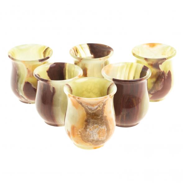 Набор стаканов из оникса 6х7 см 110 мл 6 шт в коробке (2,5х3) 121931