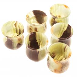 Набор стаканов из оникса 6х7 см 110 мл 6 шт в коробке (2,5х3)