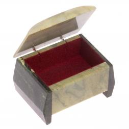 Шкатулка &amp;quot;Персона&amp;quot; из офиокальцита 9х6,5х5 см