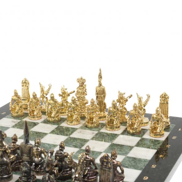 Шахматы &amp;quot;Шахерезада&amp;quot; доска 40х40 см мрамор шабровский змеевик 127267