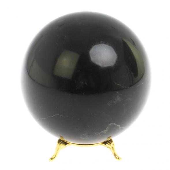 Шар из черного змеевика диаметром 11 см 127665