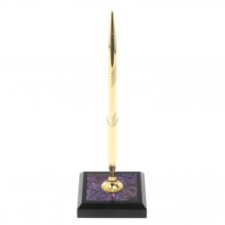 Подставка под ручку из чароита 7х7х21,5 см