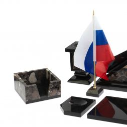 Письменный набор &amp;quot;Алмаз&amp;quot; из камня конгломерат