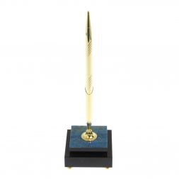 Подставка под ручку из лазурита на ножках 6,5х6,5х23 см