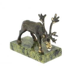 Статуэтка &amp;quot;Олень&amp;quot; малый змеевик бронза