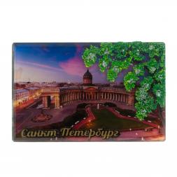 Настольное панно &amp;quot;Санкт-Петербург&amp;quot; из змеевика 14х9х4,5 см