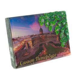 Настольное панно &amp;quot;Санкт-Петербург&amp;quot; из змеевика 14х9х4,5 см