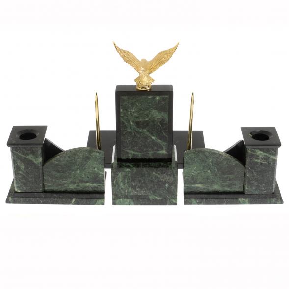 Письменный набор &amp;quot;Горный орел&amp;quot; шабровский змеевик 129885