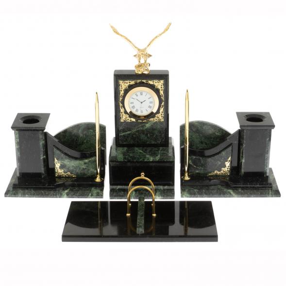 Письменный набор &amp;quot;Горный орел&amp;quot; шабровский змеевик 129885